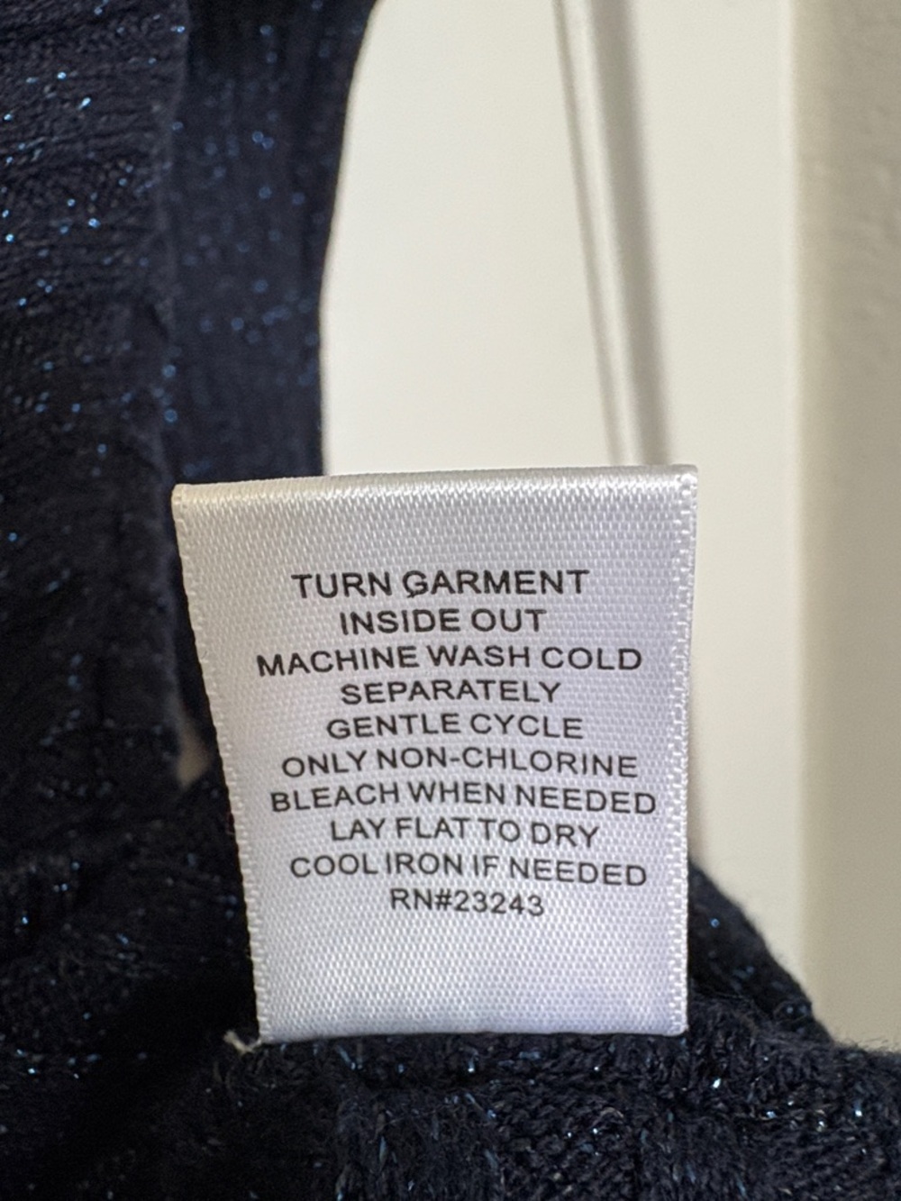 New York & Company Men's Navy Ribbed Crewneck Sweater with Subtle Sheen - Picture 7 of 8